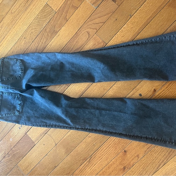 ANTHROPOLOGIE Flare BELL BOTTOMS Jeans Black Denim Boho bootcut y2k Sz 26 Edwin - Picture 6 of 10